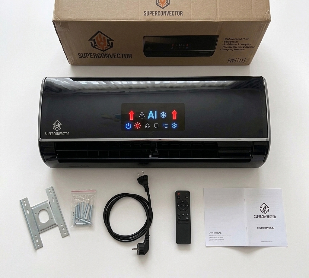 SUPERConvector - 4-in-1 portable smart air conditioner with remote, wheels and window kit